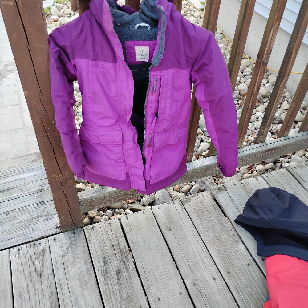 Lands' End Kids Puffer Jacket in Vibrant Purple